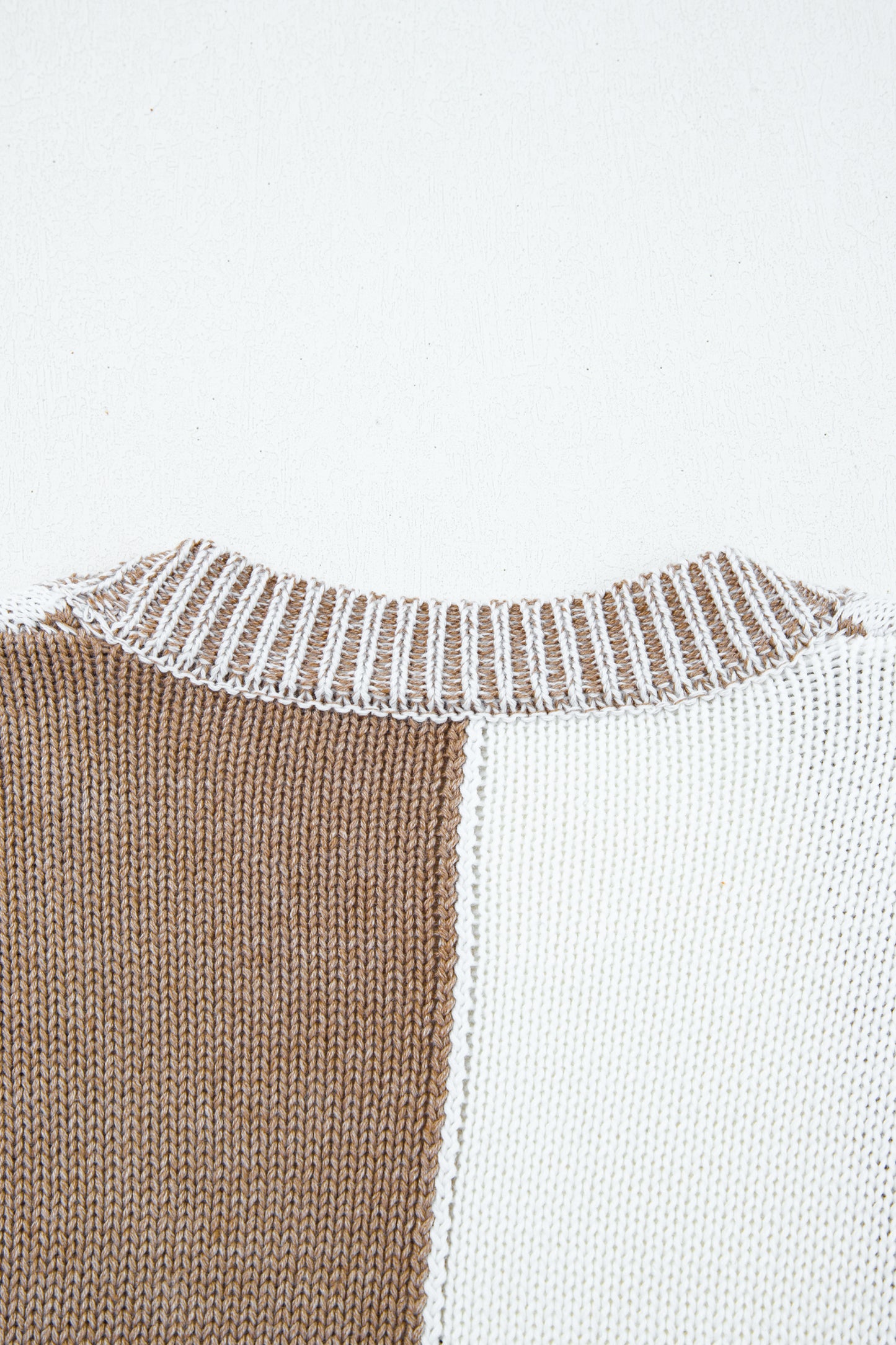 Brown Checkered Bubble Sleeve Drop Shoulder Open Cardigan